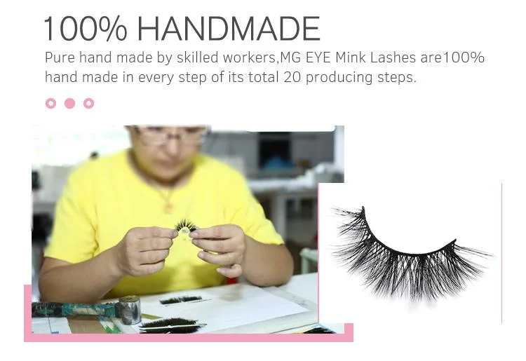 3D Synthetic Private Label False Eyelashes Band False Eyelashes and Custom Private Label Faux Mink Eyelash