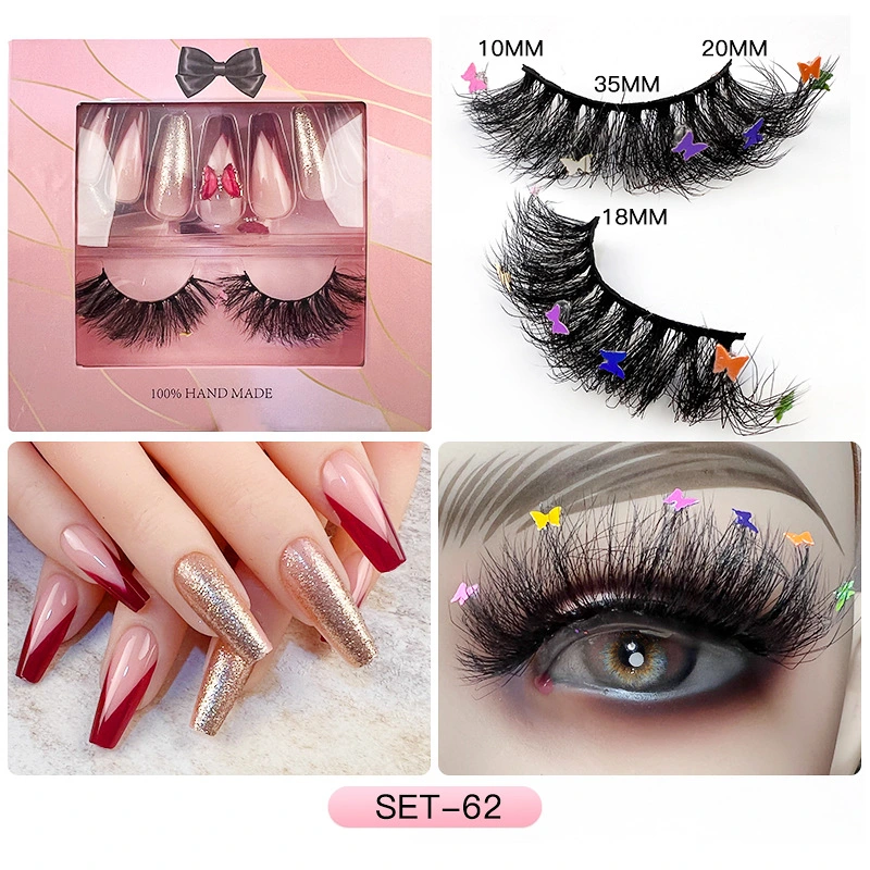 Wholesale Colored Party Use Faux Mink 8d Eyelashes