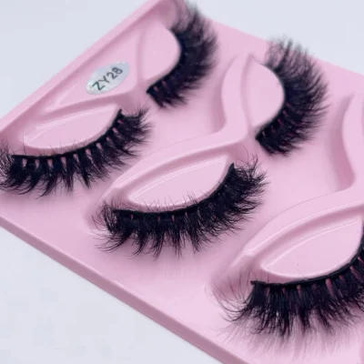 Makeup Beautiy 3D 5D 5pairs Faux Mink Fiber Wimpern Comestics Seidenwimpern mit kostenloser Paketbox