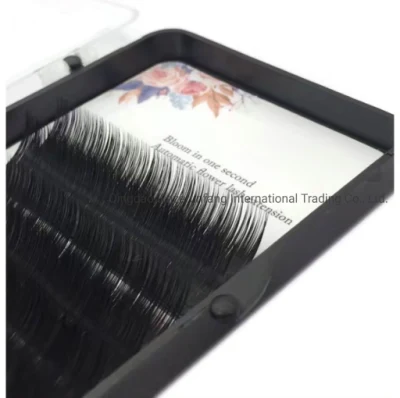 Hochwertiges großes Tablett, einfaches Auffächern von Wimpernverlängerungen, CD-Locken, Bestseller, schwarzer Großhandel, schwarze synthetische Wimpern