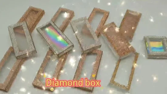 Bling Lashbox Diamond Großhandelspreis 2021 Neuankömmling Diamond Case Individuelle Verpackung 3D-Nerzwimpern