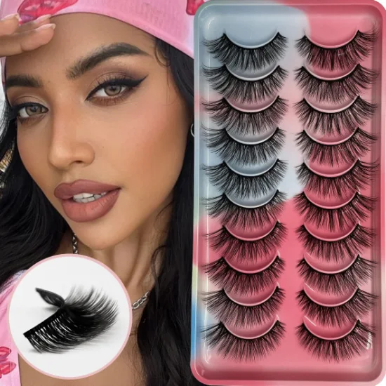 China Großhandel Faux Mink Wimpern Falsche gefälschte Wimpernverlängerung Fluffy D Curl Natural Look Eye Lash